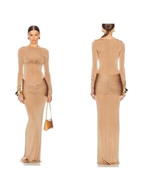Helsa Josephine Dress in Truffle